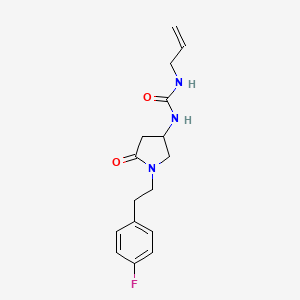 molecular formula C16H20FN3O2 B6131115 N-allyl-N'-{1-[2-(4-fluorophenyl)ethyl]-5-oxo-3-pyrrolidinyl}urea 