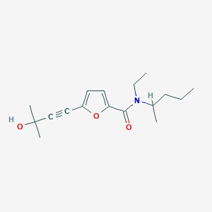 molecular formula C17H25NO3 B6131134 N-ethyl-5-(3-hydroxy-3-methyl-1-butyn-1-yl)-N-(1-methylbutyl)-2-furamide 