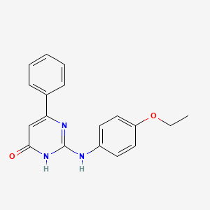 molecular formula C18H17N3O2 B6131139 2-[(4-ethoxyphenyl)amino]-6-phenyl-4(3H)-pyrimidinone 
