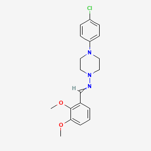 molecular formula C19H22ClN3O2 B6131151 4-(4-chlorophenyl)-N-(2,3-dimethoxybenzylidene)-1-piperazinamine 