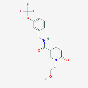 1-(2-methoxyethyl)-6-oxo-N-[3-(trifluoromethoxy)benzyl]-3-piperidinecarboxamide