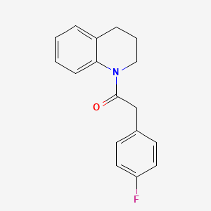 molecular formula C17H16FNO B6131199 1-[(4-fluorophenyl)acetyl]-1,2,3,4-tetrahydroquinoline 