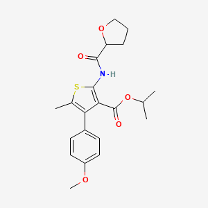 molecular formula C21H25NO5S B6131204 isopropyl 4-(4-methoxyphenyl)-5-methyl-2-[(tetrahydro-2-furanylcarbonyl)amino]-3-thiophenecarboxylate 