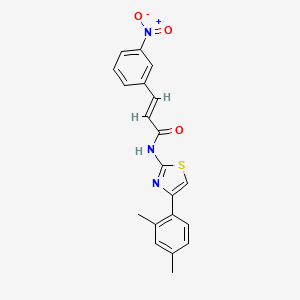 N-[4-(2,4-dimethylphenyl)-1,3-thiazol-2-yl]-3-(3-nitrophenyl)acrylamide
