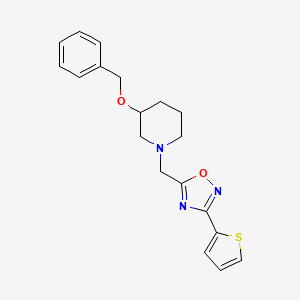 molecular formula C19H21N3O2S B6131221 3-(benzyloxy)-1-{[3-(2-thienyl)-1,2,4-oxadiazol-5-yl]methyl}piperidine 