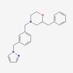 molecular formula C22H25N3O B6131246 2-benzyl-4-[3-(1H-pyrazol-1-ylmethyl)benzyl]morpholine 