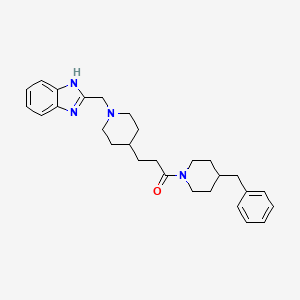 2-({4-[3-(4-benzyl-1-piperidinyl)-3-oxopropyl]-1-piperidinyl}methyl)-1H-benzimidazole