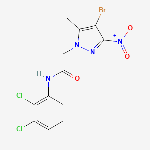 2-(4-bromo-5-methyl-3-nitro-1H-pyrazol-1-yl)-N-(2,3-dichlorophenyl)acetamide