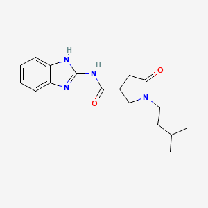 N-1H-benzimidazol-2-yl-1-(3-methylbutyl)-5-oxo-3-pyrrolidinecarboxamide