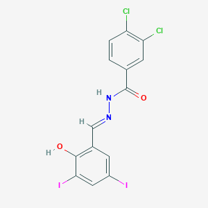 3,4-dichloro-N'-(2-hydroxy-3,5-diiodobenzylidene)benzohydrazide