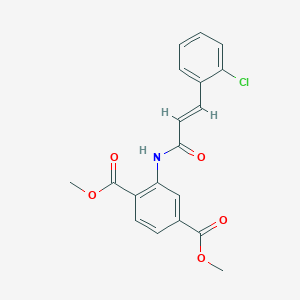 molecular formula C19H16ClNO5 B6131311 dimethyl 2-{[3-(2-chlorophenyl)acryloyl]amino}terephthalate 