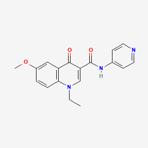 1-ethyl-6-methoxy-4-oxo-N-4-pyridinyl-1,4-dihydro-3-quinolinecarboxamide