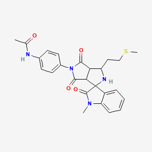 N-(4-{1-methyl-3'-[2-(methylthio)ethyl]-2,4',6'-trioxo-1,2,2',3',3a',4',6',6a'-octahydro-5'H-spiro[indole-3,1'-pyrrolo[3,4-c]pyrrol]-5'-yl}phenyl)acetamide