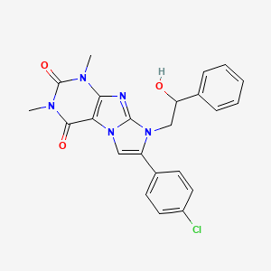 7-(4-chlorophenyl)-8-(2-hydroxy-2-phenylethyl)-1,3-dimethyl-1H-imidazo[2,1-f]purine-2,4(3H,8H)-dione