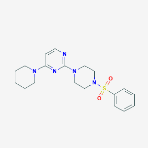 4-methyl-2-[4-(phenylsulfonyl)-1-piperazinyl]-6-(1-piperidinyl)pyrimidine