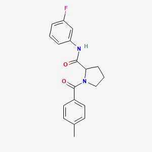 N-(3-fluorophenyl)-1-(4-methylbenzoyl)prolinamide