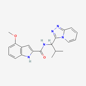 4-methoxy-N-(2-methyl-1-[1,2,4]triazolo[4,3-a]pyridin-3-ylpropyl)-1H-indole-2-carboxamide