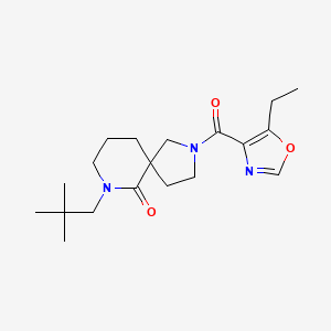 7-(2,2-dimethylpropyl)-2-[(5-ethyl-1,3-oxazol-4-yl)carbonyl]-2,7-diazaspiro[4.5]decan-6-one