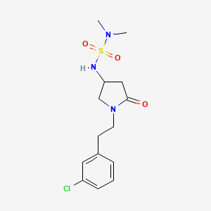 molecular formula C14H20ClN3O3S B6131423 N'-{1-[2-(3-chlorophenyl)ethyl]-5-oxo-3-pyrrolidinyl}-N,N-dimethylsulfamide 