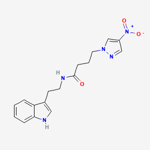 N-[2-(1H-indol-3-yl)ethyl]-4-(4-nitro-1H-pyrazol-1-yl)butanamide