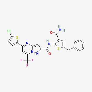 N-[3-(aminocarbonyl)-5-benzyl-2-thienyl]-5-(5-chloro-2-thienyl)-7-(trifluoromethyl)pyrazolo[1,5-a]pyrimidine-2-carboxamide