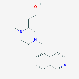 molecular formula C17H23N3O B6131461 2-[4-(5-isoquinolinylmethyl)-1-methyl-2-piperazinyl]ethanol 