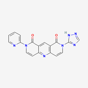 molecular formula C18H11N7O2 B6131480 2-(2-pyridinyl)-8-(1H-1,2,4-triazol-5-yl)pyrido[4,3-b]-1,6-naphthyridine-1,9(2H,8H)-dione 