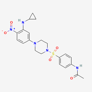 N-[4-({4-[3-(cyclopropylamino)-4-nitrophenyl]-1-piperazinyl}sulfonyl)phenyl]acetamide