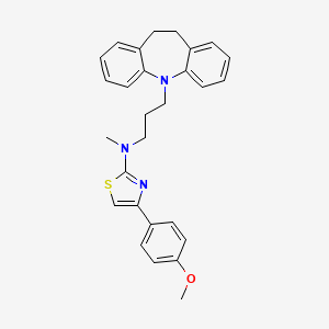 molecular formula C28H29N3OS B6131520 N-[3-(10,11-dihydro-5H-dibenzo[b,f]azepin-5-yl)propyl]-4-(4-methoxyphenyl)-N-methyl-1,3-thiazol-2-amine 