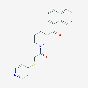 molecular formula C23H22N2O2S B6131529 1-naphthyl{1-[(4-pyridinylthio)acetyl]-3-piperidinyl}methanone 