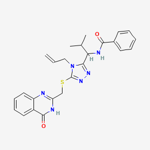N-[1-(4-allyl-5-{[(4-oxo-3,4-dihydro-2-quinazolinyl)methyl]thio}-4H-1,2,4-triazol-3-yl)-2-methylpropyl]benzamide