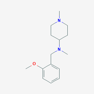 molecular formula C15H24N2O B6131595 N-(2-methoxybenzyl)-N,1-dimethyl-4-piperidinamine 