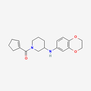 molecular formula C19H24N2O3 B6131604 1-(1-cyclopenten-1-ylcarbonyl)-N-(2,3-dihydro-1,4-benzodioxin-6-yl)-3-piperidinamine 