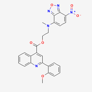 molecular formula C26H21N5O6 B6131606 2-[methyl(7-nitro-2,1,3-benzoxadiazol-4-yl)amino]ethyl 2-(2-methoxyphenyl)-4-quinolinecarboxylate 