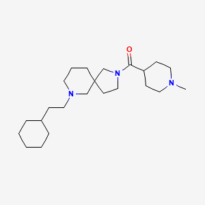 molecular formula C23H41N3O B6131622 7-(2-cyclohexylethyl)-2-[(1-methyl-4-piperidinyl)carbonyl]-2,7-diazaspiro[4.5]decane 