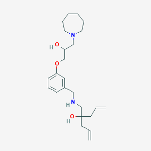 4-[({3-[3-(1-azepanyl)-2-hydroxypropoxy]benzyl}amino)methyl]-1,6-heptadien-4-ol