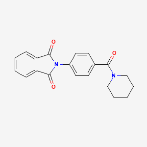 molecular formula C20H18N2O3 B6131649 2-[4-(1-piperidinylcarbonyl)phenyl]-1H-isoindole-1,3(2H)-dione 