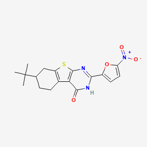 molecular formula C18H19N3O4S B6131651 7-tert-butyl-2-(5-nitro-2-furyl)-5,6,7,8-tetrahydro[1]benzothieno[2,3-d]pyrimidin-4(3H)-one 