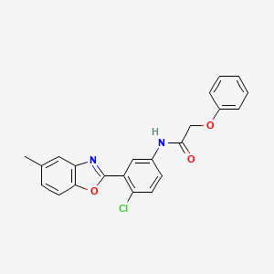 N-[4-chloro-3-(5-methyl-1,3-benzoxazol-2-yl)phenyl]-2-phenoxyacetamide
