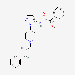 molecular formula C26H30N4O2 B6131653 2-methoxy-2-phenyl-N-(1-{1-[(2E)-3-phenyl-2-propen-1-yl]-4-piperidinyl}-1H-pyrazol-5-yl)acetamide 