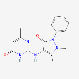 2-[(1,5-dimethyl-3-oxo-2-phenyl-2,3-dihydro-1H-pyrazol-4-yl)amino]-6-methyl-4(3H)-pyrimidinone