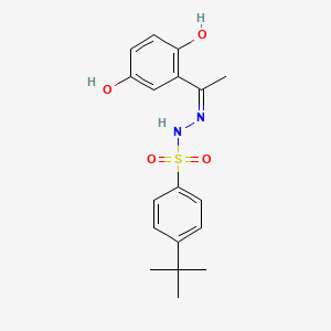 4-tert-butyl-N'-[1-(2,5-dihydroxyphenyl)ethylidene]benzenesulfonohydrazide