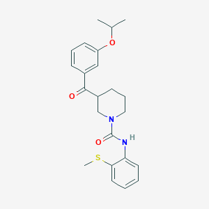 molecular formula C23H28N2O3S B6131685 3-(3-isopropoxybenzoyl)-N-[2-(methylthio)phenyl]-1-piperidinecarboxamide 