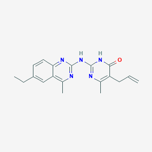 molecular formula C19H21N5O B6131700 5-allyl-2-[(6-ethyl-4-methyl-2-quinazolinyl)amino]-6-methyl-4(3H)-pyrimidinone 