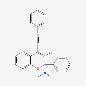 molecular formula C25H21NO B6131701 N,3-dimethyl-2-phenyl-4-(phenylethynyl)-2H-chromen-2-amine 