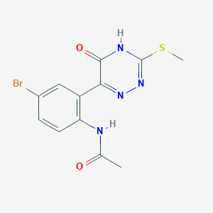 molecular formula C12H11BrN4O2S B6131710 N-{4-bromo-2-[5-hydroxy-3-(methylthio)-1,2,4-triazin-6-yl]phenyl}acetamide 