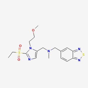 molecular formula C17H23N5O3S2 B6131718 (2,1,3-benzothiadiazol-5-ylmethyl){[2-(ethylsulfonyl)-1-(2-methoxyethyl)-1H-imidazol-5-yl]methyl}methylamine 