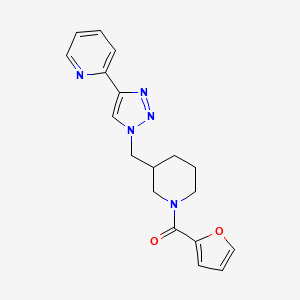 molecular formula C18H19N5O2 B6131728 2-(1-{[1-(2-furoyl)-3-piperidinyl]methyl}-1H-1,2,3-triazol-4-yl)pyridine 