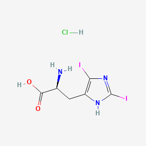 molecular formula C6H8ClI2N3O2 B613175 (S)-2-氨基-3-(2,5-二碘-1H-咪唑-4-基)丙酸盐酸盐 CAS No. 105158-70-1