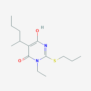 3-ethyl-6-hydroxy-5-(1-methylbutyl)-2-(propylthio)-4(3H)-pyrimidinone